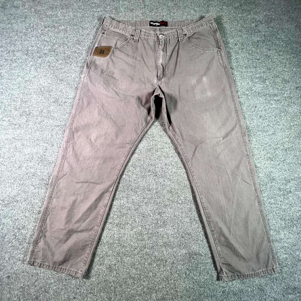 Wrangler Riggs Workwear Technician Pants Men 40x32 Gray Ripstop Straight Utility
